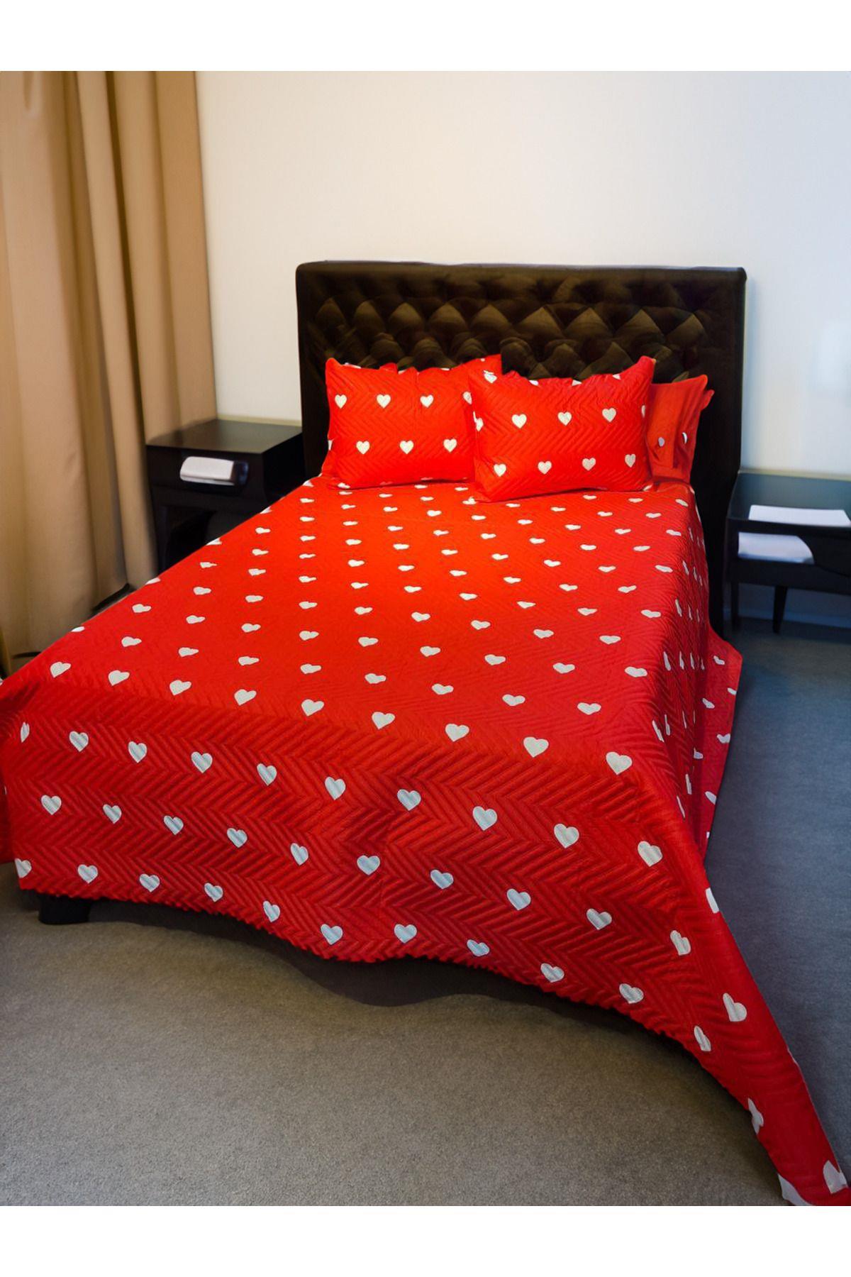 Çift Kişilik Çeyizlik Pike Yatak Örtüsü Takımı 200x220 Cm 2 Yastık Kılıflı Çok Amaçlı Battaniye