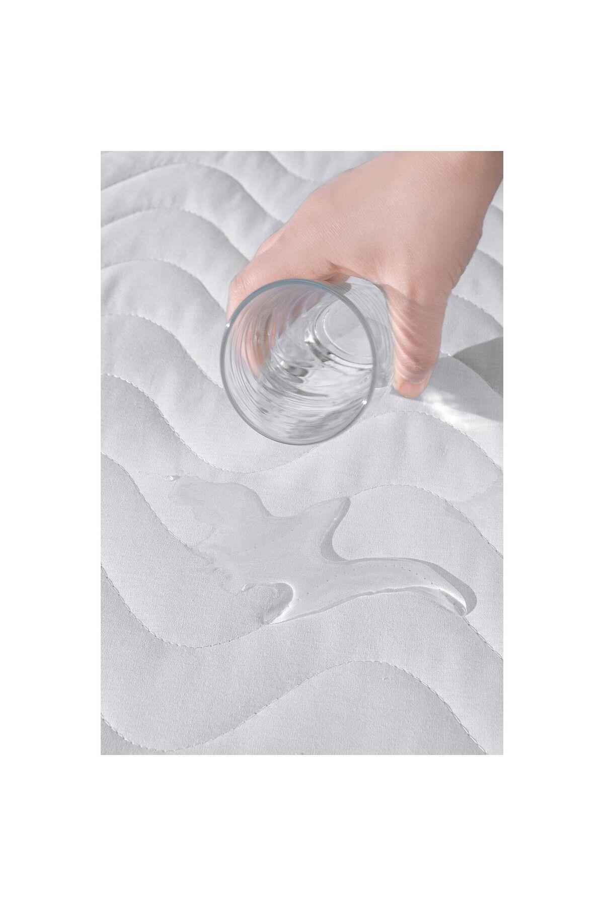 Kapitone Fitted Full Kenar Su Sıvı Geçirmez %100 Pamuk Yatak Koruyucu Alez tek çift battal