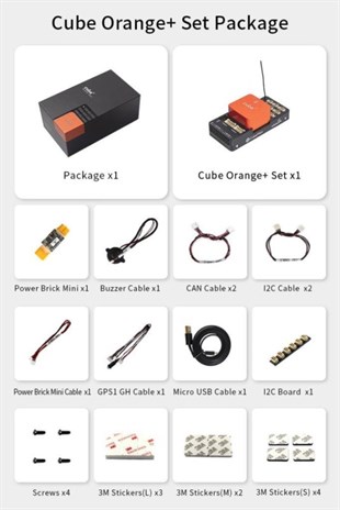  Pixhawk The Cube Orange+ Standard Set Otopilot Sistemi (ADS-B Carrier Board) HX4-06222