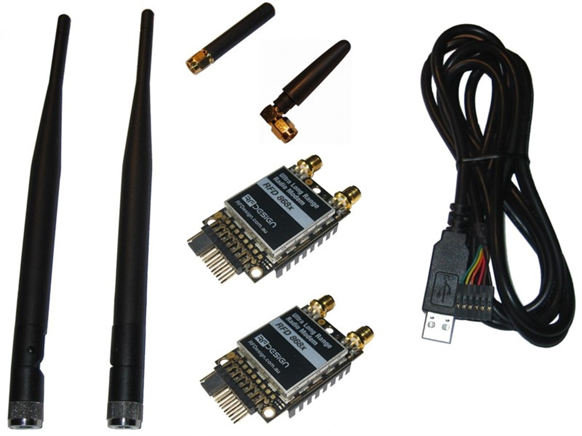 Pixhawk Rf Design RFD868x Modem Ultra Uzun Menzilli Radyo Telemetri Seti BundleTELEMETRİLERPixhawkPixhawk RFD868x Uzun Menzilli Radyo Telemetri Seti Bundle
