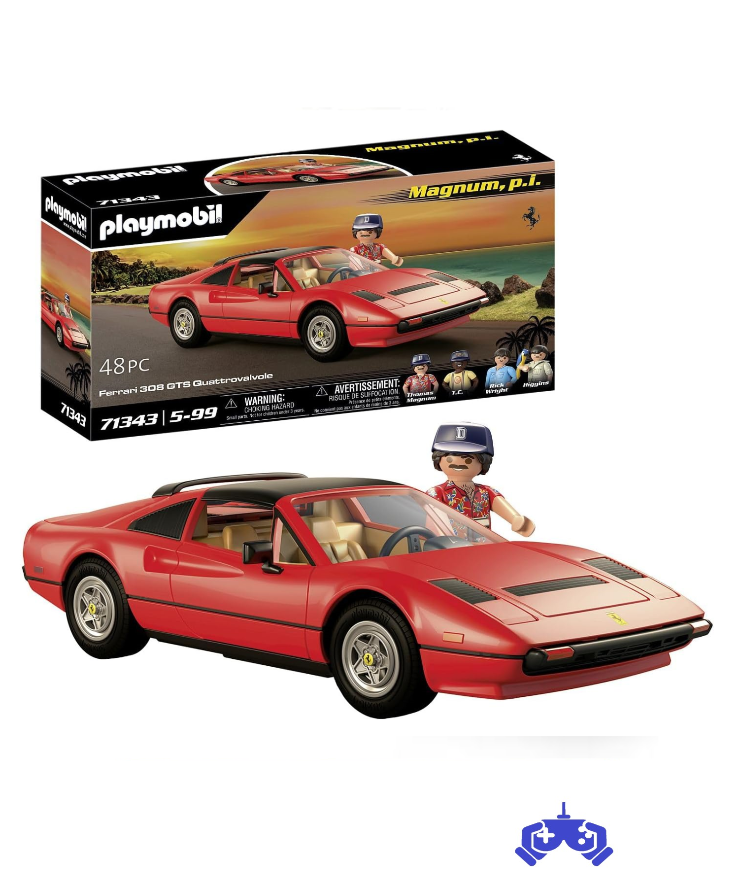 Playmobil Famous Cars 71343 Magnum, P.I. Ferrari 308 Gts