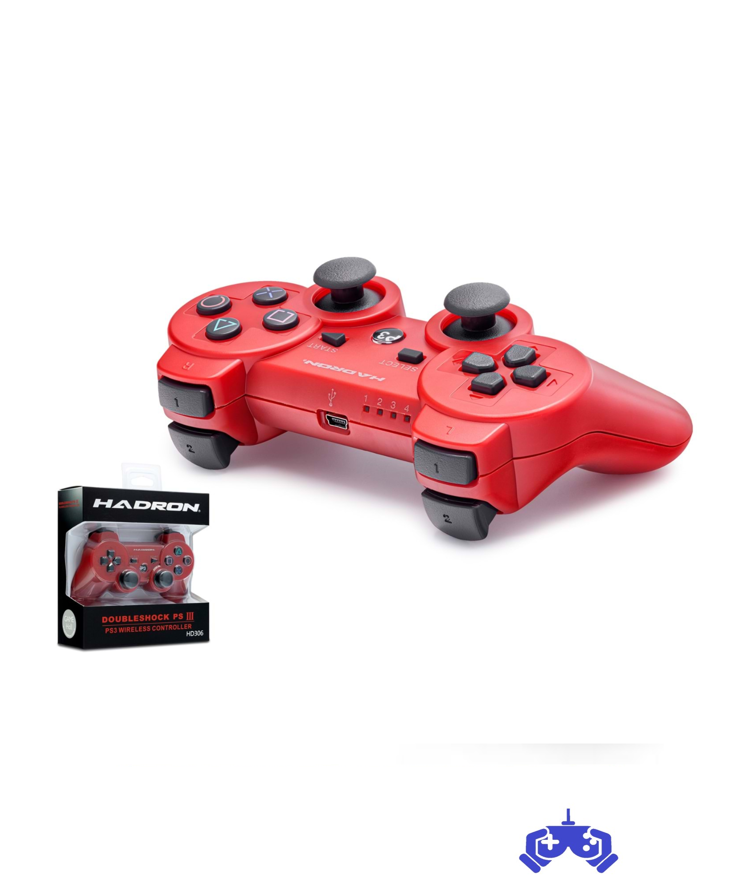 HADRON HD306K Bluetooth GamePad Oyun Kolu PS3 Uyumlu DoubleShock III Kırmızı