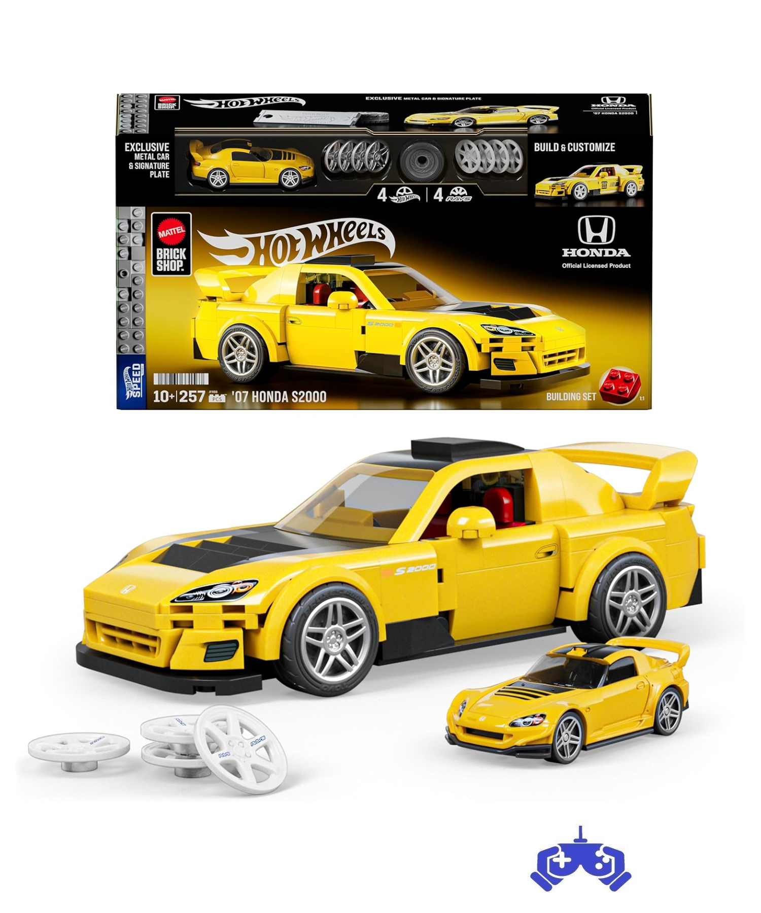 Hot Wheels Speed ​​Serisi Yapım Seti, 257 Parçalı 07 Honda S2000