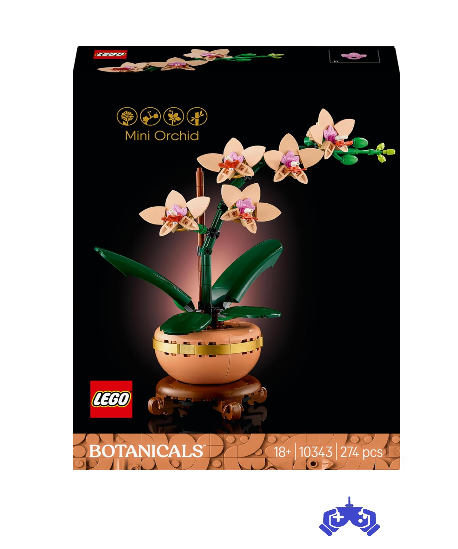 LEGO Botanicals Mini Orkide 10343 - Yetişkinler için Dekoratif Çiçek Yapım Seti(274 Parça)