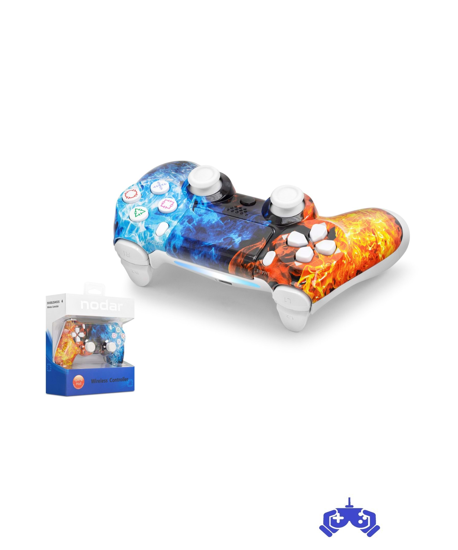 NODAR ND400AM Bluetooth GamePad Oyun Kolu PS4 Uyumlu DoubleShock 4 Karışık Renkli