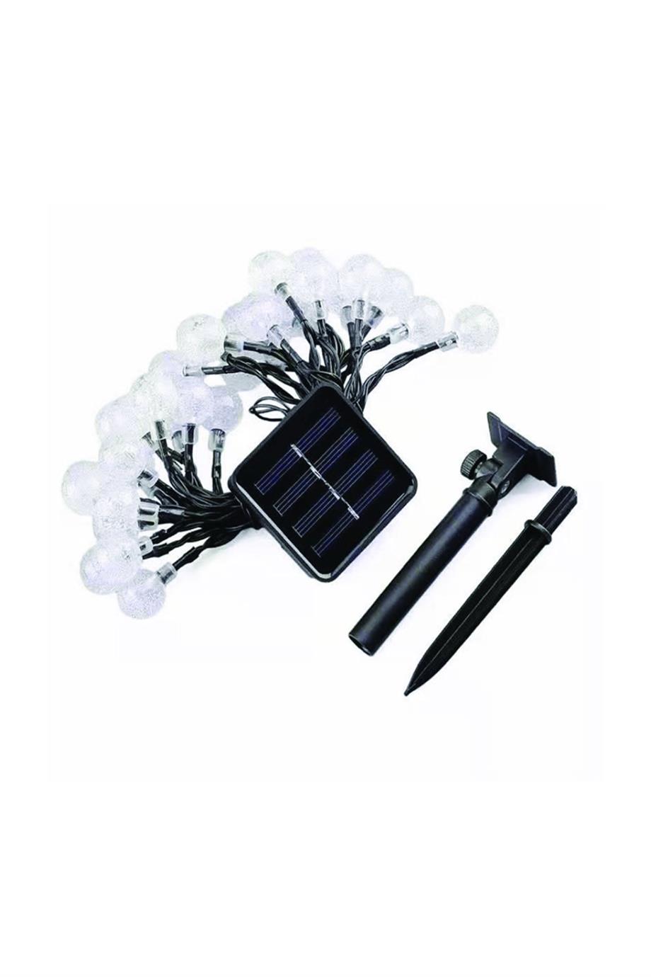 Solar Aplikler  20W Solar 5 Metre 7 Mod Işık Zinciri