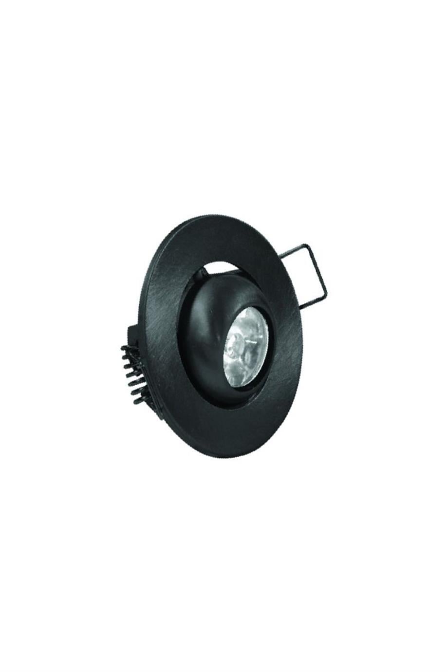 Dekoratif Mini Spotlar  3 Watt Siyah Kasa Manda Gözü