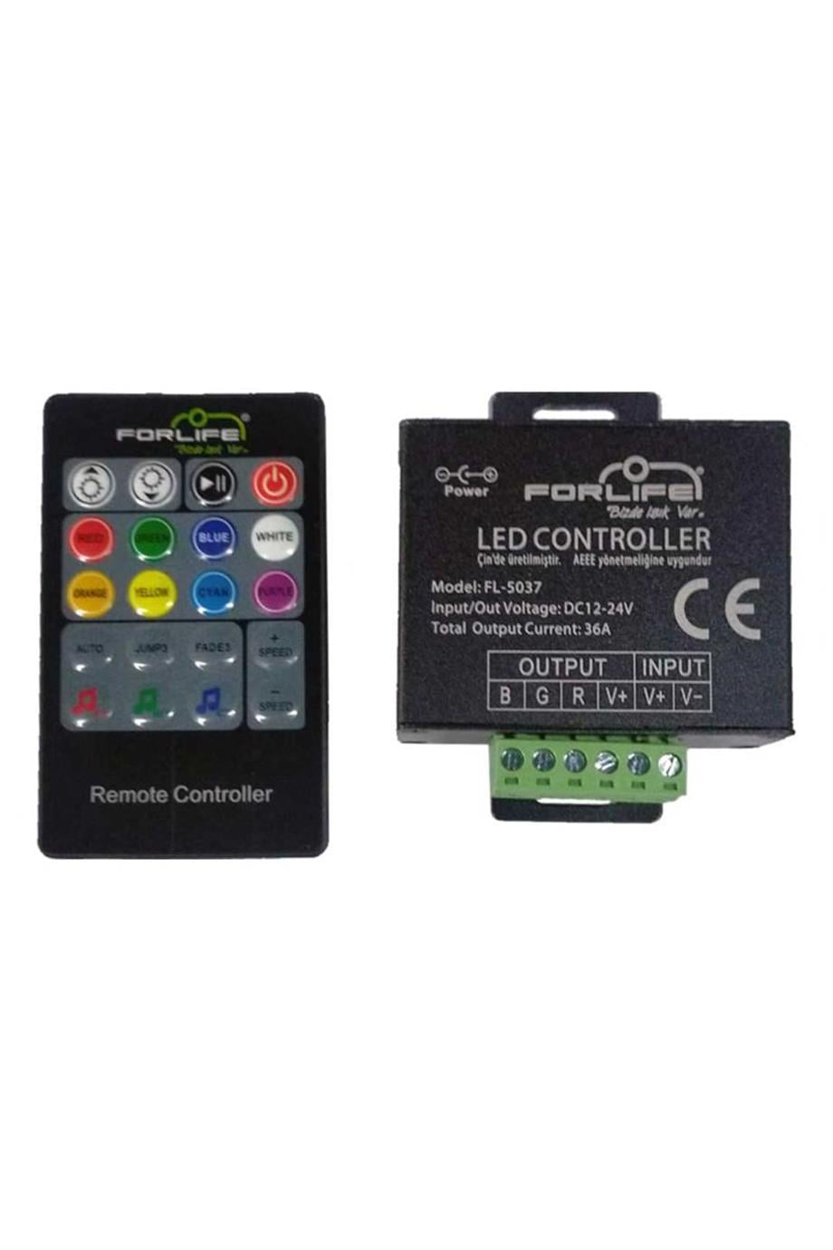 Led Aydınlatma Kontrol Cihazları  36A RGB Müzikli Kumanda