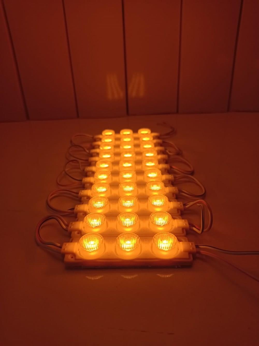 Modül Ledler  3W Amber Büyük Lensli Led Modül - 15 Adet