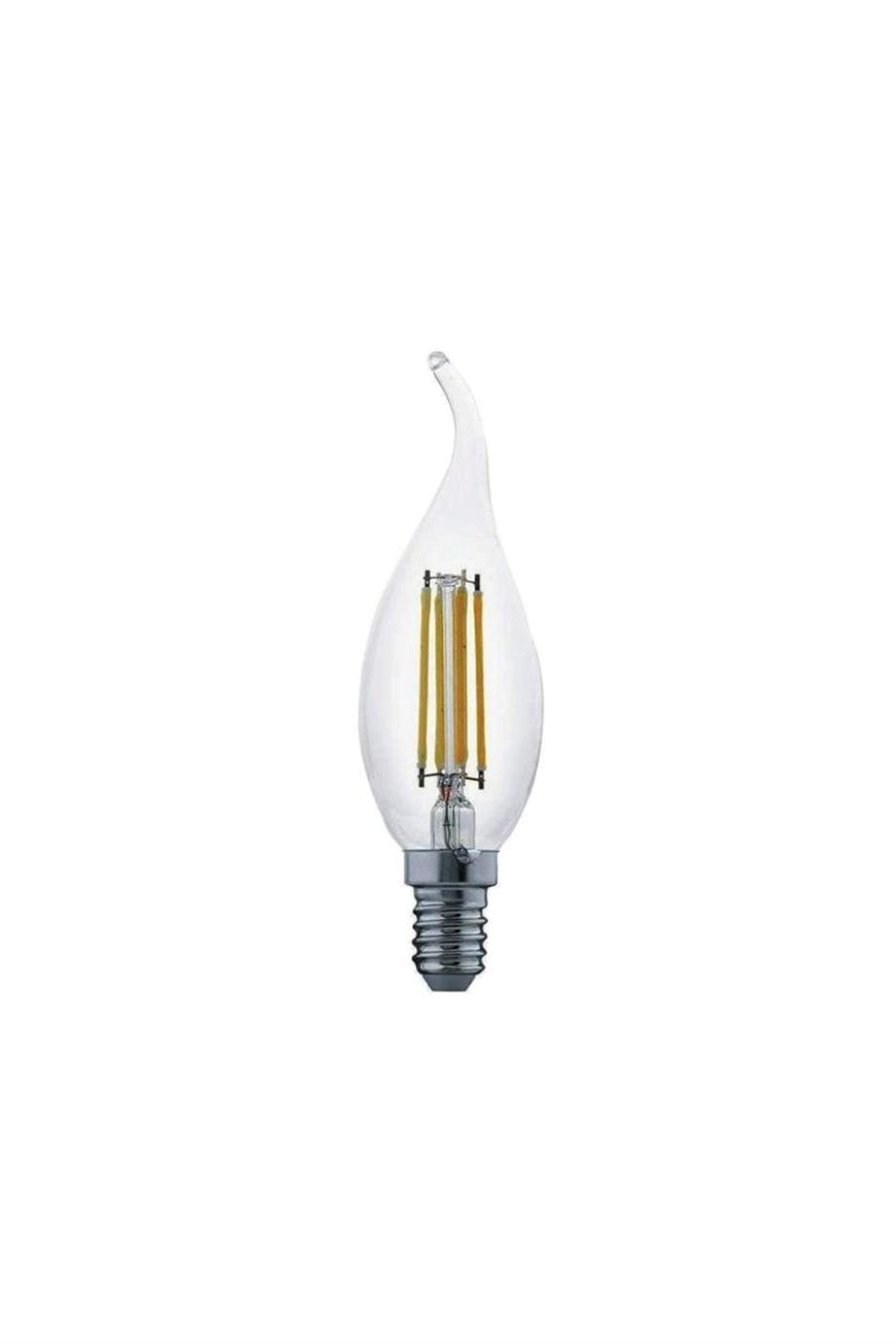 Ampuller  4 Watt E14 Şeffaf Kıvrık Rustik Ampul