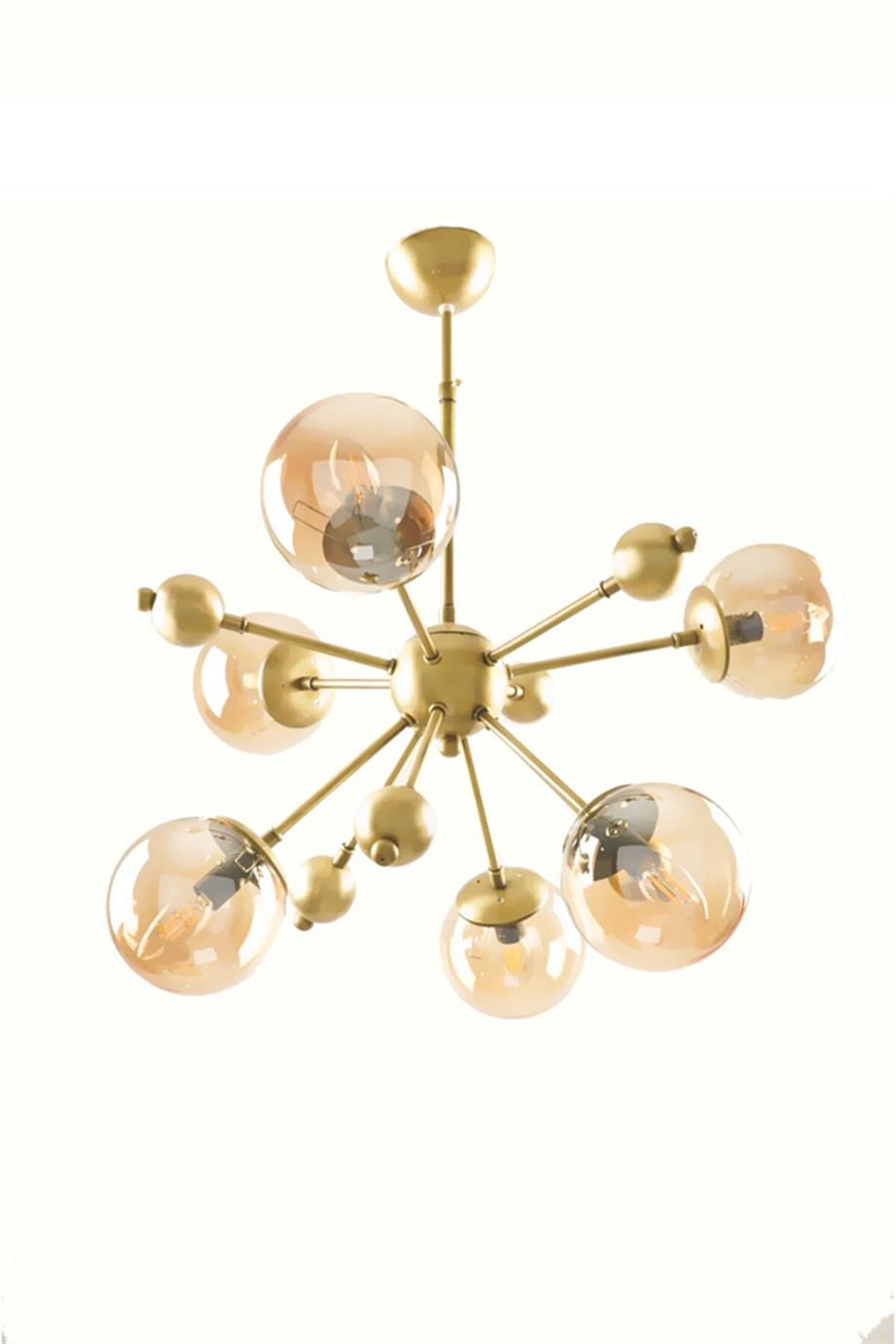 Avizeler  6 Lı  Eskitme Kollu Avize