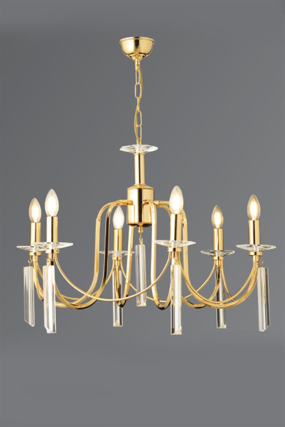 Avizeler  6 Lı Kontes Gold Avize
