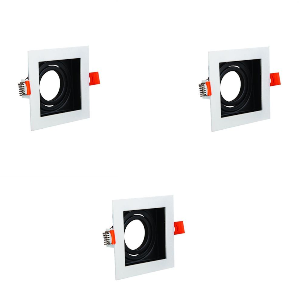 Led Çerçeveli Cam Spotlar Metal Kasalar  Forlife Dekoratif Metal Spot Kasa - 3 Adet