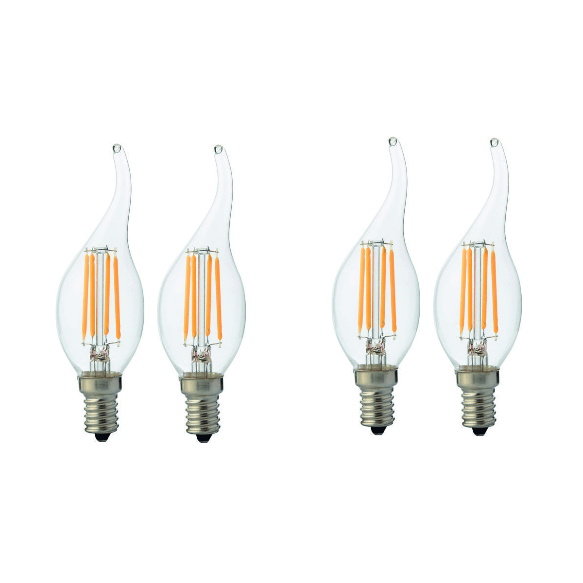 Led Ampuller  Horoz Filament Flame Ampul - 4 ADET
