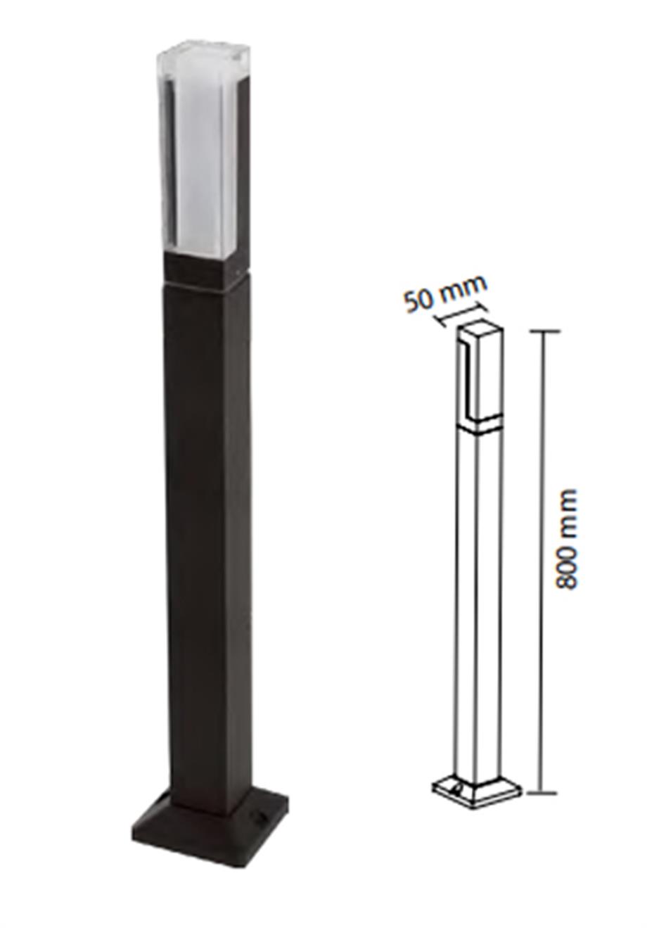 Alüminyum Bolardlar  Karaçam 80 cm Bolard Armatür