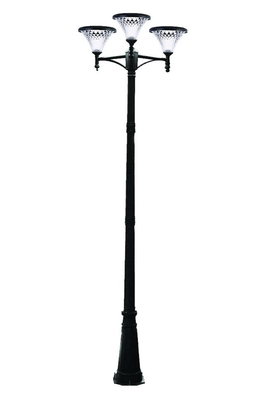 Solar Ürünler 3W Solar Camlı Çim Armatürü - Lambasan 3x100W 300cm Alüminyum Direk