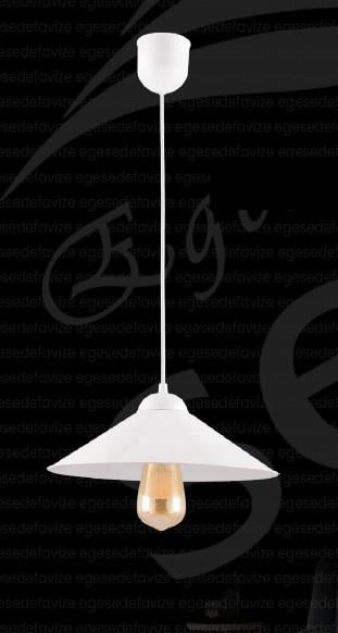 Tekli Avize Beyaz tekli Sarkıt Yemek Masası Avizesi Modern Metal Şapkalı E27 Duy Salon Mutfak Masa Üstü Avize Beyaz Tekli Metal Şapkalı Sarkıt Yemek Masası Avizesi