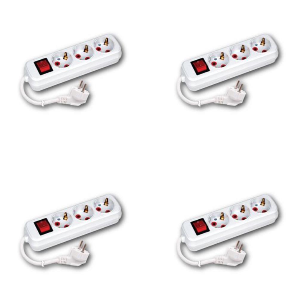 Grup Prizler Deco 3'lü 5 Metre Kablolu Anahtarlı Topraklı Grup Priz Deco 3'lü 5 Metre Kablolu Anahtarlı Topraklı Grup Priz-4lü