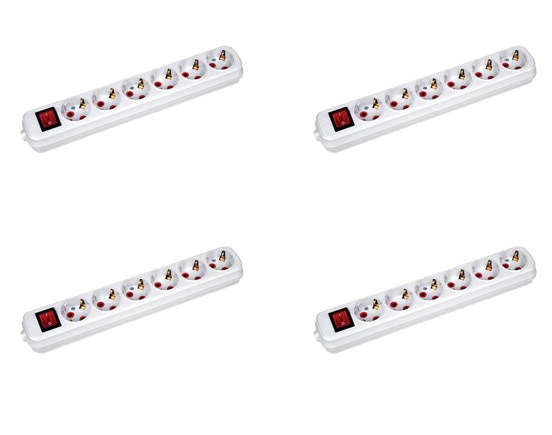 Grup Prizler Deco 6'lı Topraklı Anahtarlı Klemensli Grup Priz Deco 6'lı Topraklı Anahtarlı Klemensli Grup Priz-4lü
