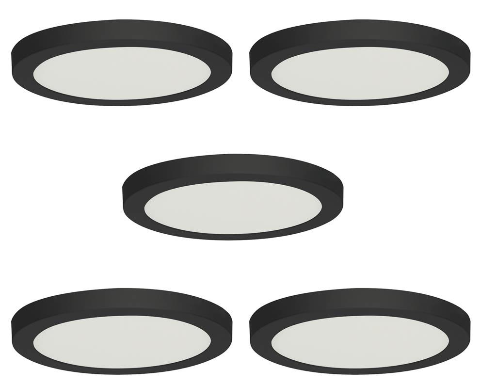 Led Armatürler Doralin Siyah Beyaz Kasa Sıva Üstü Yuvarlak LED Panel - 5'li Set Doralin Sıva Üstü Yuvarlak LED Panel - 5'li