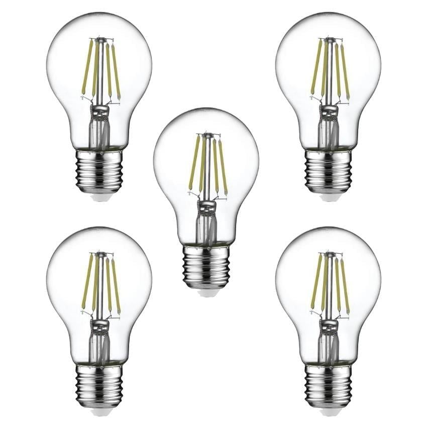 Led Ampuller E27 Duy LED Filament Ampul - Standart Tip Şeffaf Cam - Günışığı FILAMENT GLOBE 4 - 4W LED AMPUL-5Lİ
