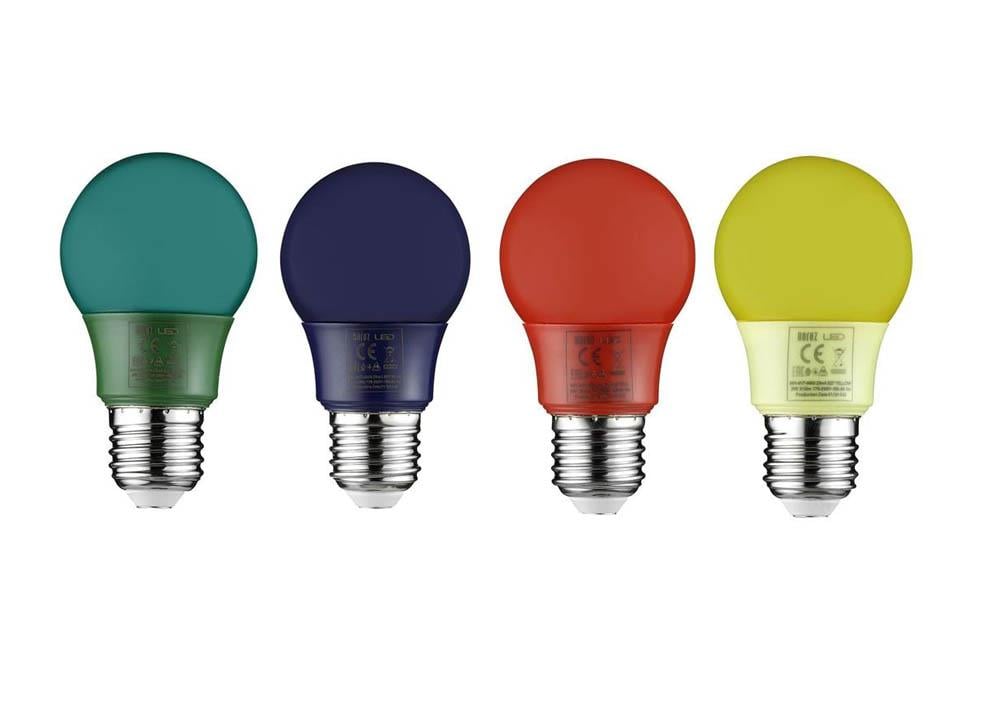 Led Ampuller Horoz Electric E27 Yeşil Renkli LED Ampul - Dekoratif Gece Lambası SPECTRA - 3W LED AMPUL-5Lİ