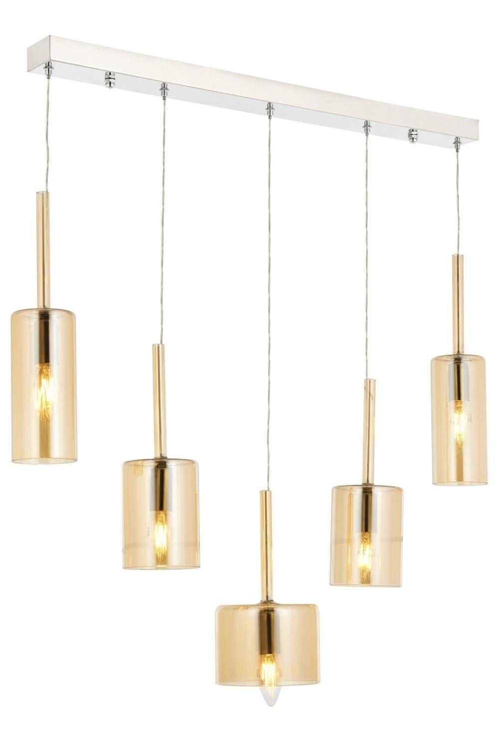 Sarkıt Avize Krom Kaplama Modern Avize 5li Krom Kaplama Modern Avize 5li