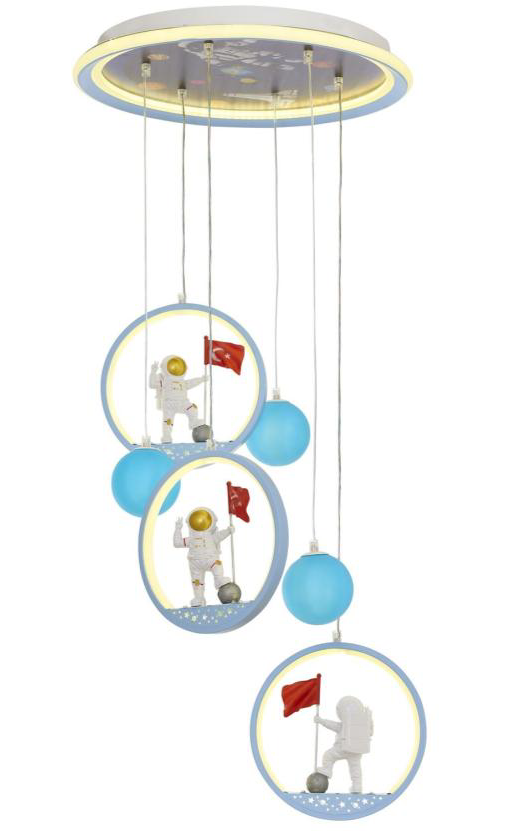 Ledli Avize  Mavi Boyalı Ledli Avize Mavi Boyalı Ledli Avize