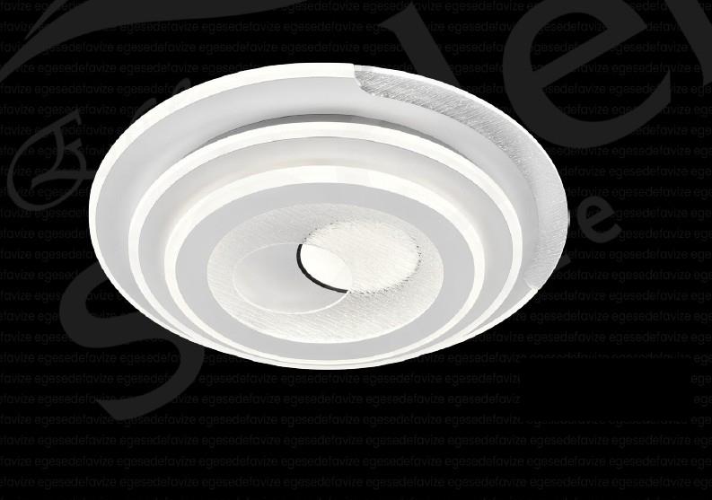 Plafonyer Avize Modern Yuvarlak LED Plafonyer Tavan Lambası 50 cm Beyaz Modern Yuvarlak Katmanlı LED Plafonyer Avize