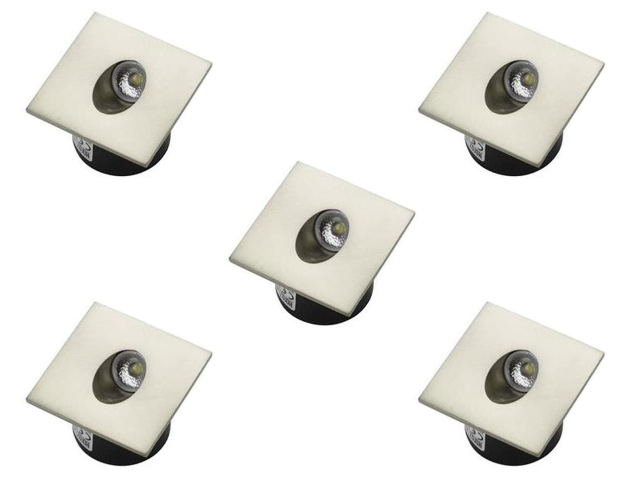 Cam Spotlar ZÜMRÜT BEYAZ-SİYAH-KROM - 3W LED GÖMME ARMATÜR ZÜMRÜT BEYAZ-SİYAH-MAT KROM - 3W LED GÖMME ARMATÜR-5Lİ