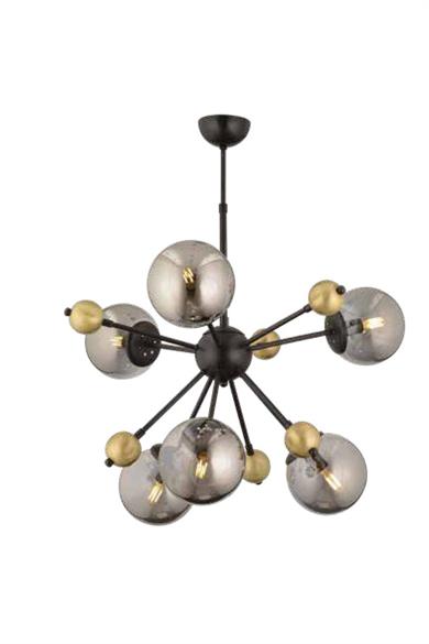 Avizeler  6 Lı  Siyah Kollu Avize