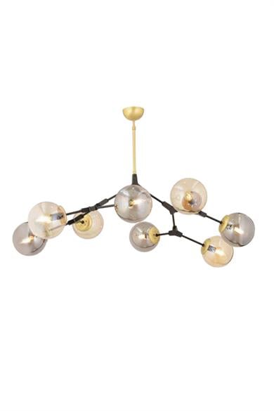 Avizeler  8 Li Siyah Eskitme Ahtapot Avize