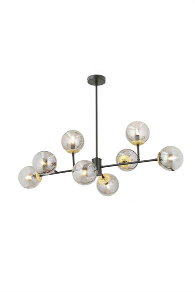 Avizeler  8 Li Siyah Eskitme Kollu Avize