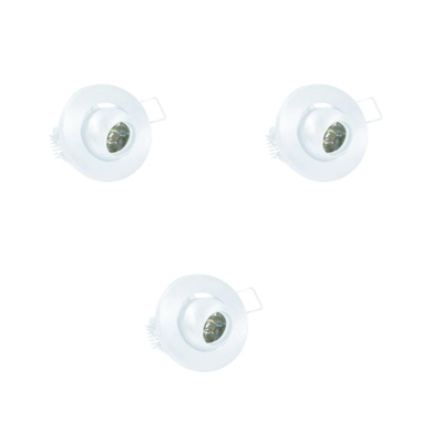 Dekoratif Mini Spotlar  Forlife 3 Watt Beyaz Kasa Manda Gözü - 3 Adet