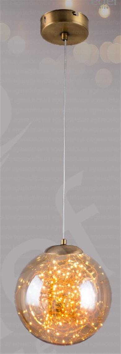 Tekli Avize Galaxy Tekli Cam Küre Sarkıt Avize Eskitme – Modern Dekoratif Avize Tekli Eskitme Cam Küre Sarkıt Avize