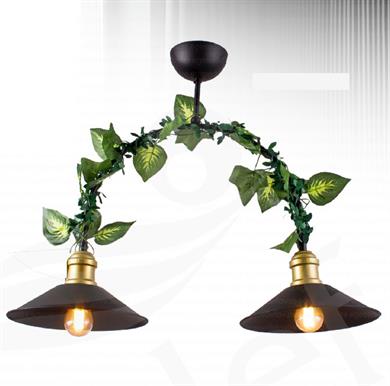 Sarkıt Avize Rustik 2’li Sarkıt Avize Yaprak Detaylı Vintage Avize Rustik 2'li Yaprak Detaylı Sarkıt Avize