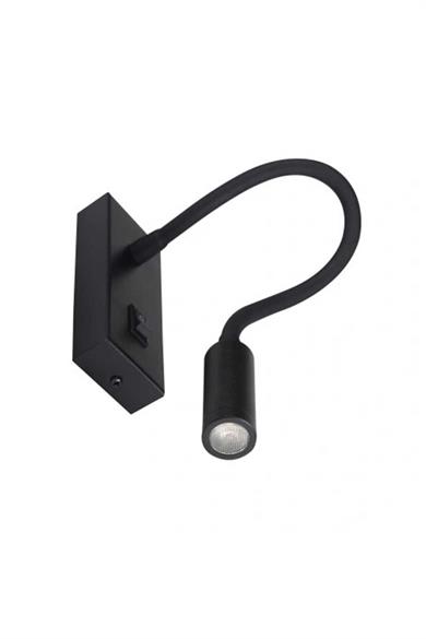 İç Mekan Sıva Üstü Satürn - Lambasan 3W Siyah Kasa Yatak Başı Armatür