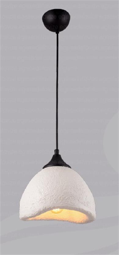 Tekli Avize Siyah Krem Tekli Sarkıt Avize Modern Rustik Tasarım Tekli Sarkıt Avize Krem