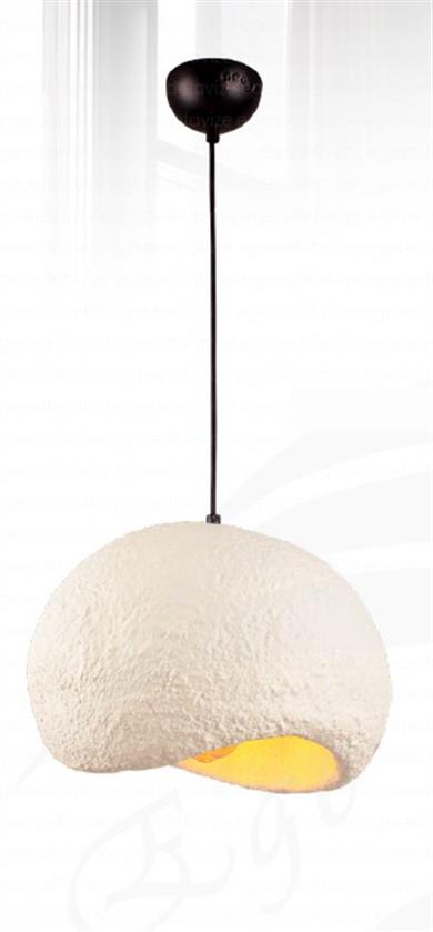 Tekli Avize Tekli Sarkıt Avize Krem Modern Rustik Tasarım Tekli Beton Sarkıt Avize Krem