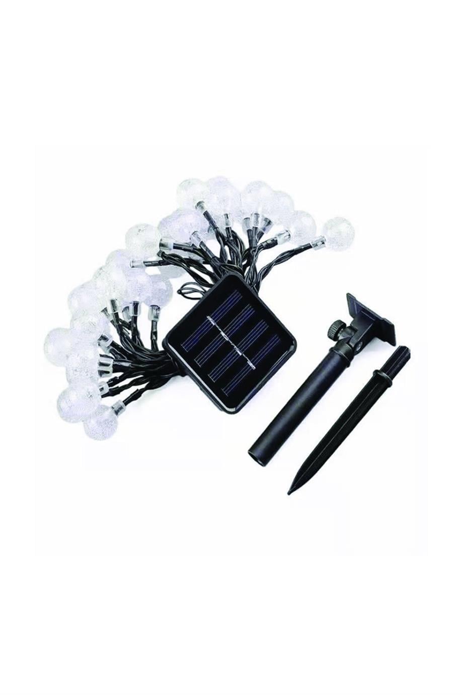 Solar Aplikler  20W Solar 5 Metre 7 Mod Işık Zinciri