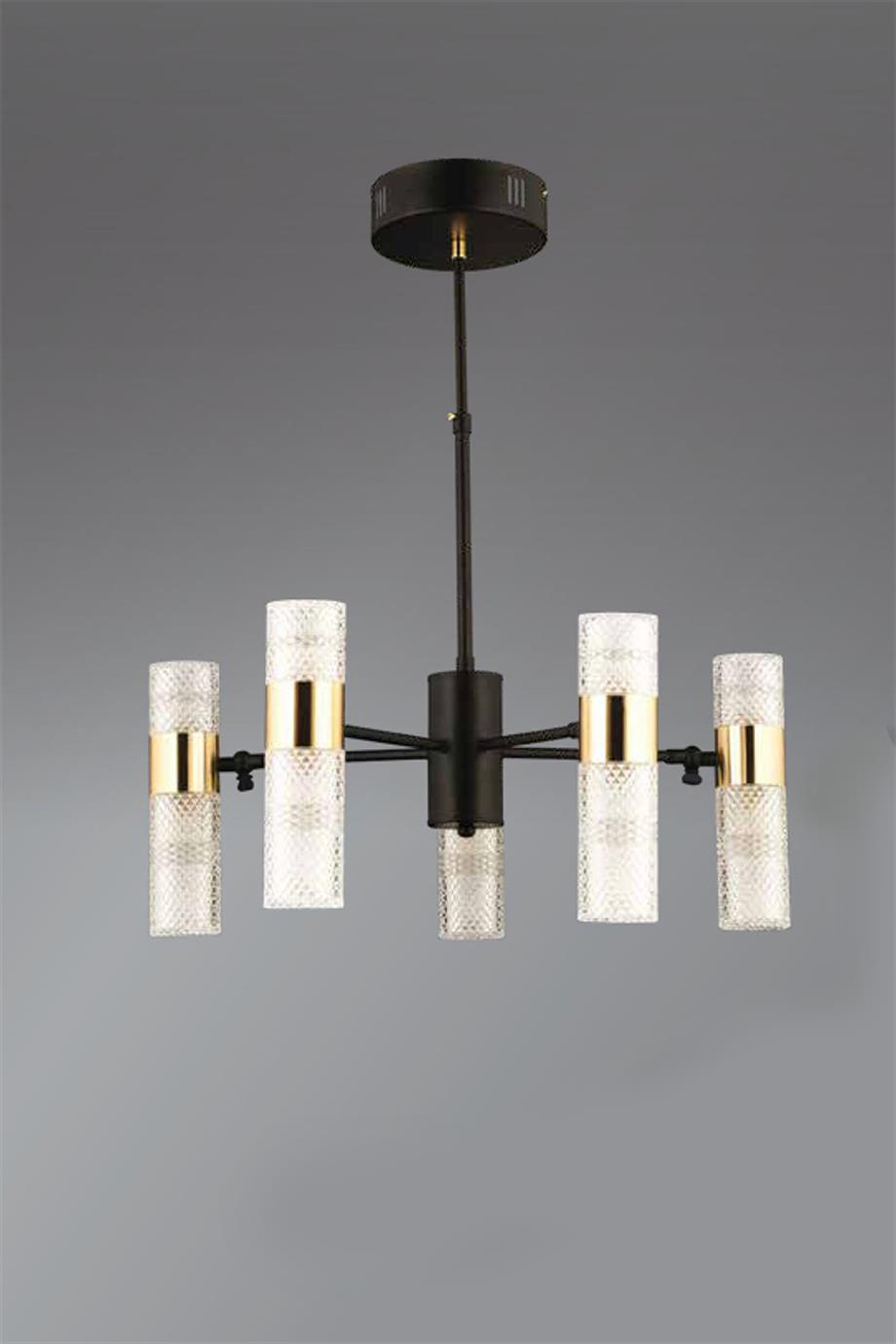 Avizeler  3Renk Rigel Led Avize Gold Siyah