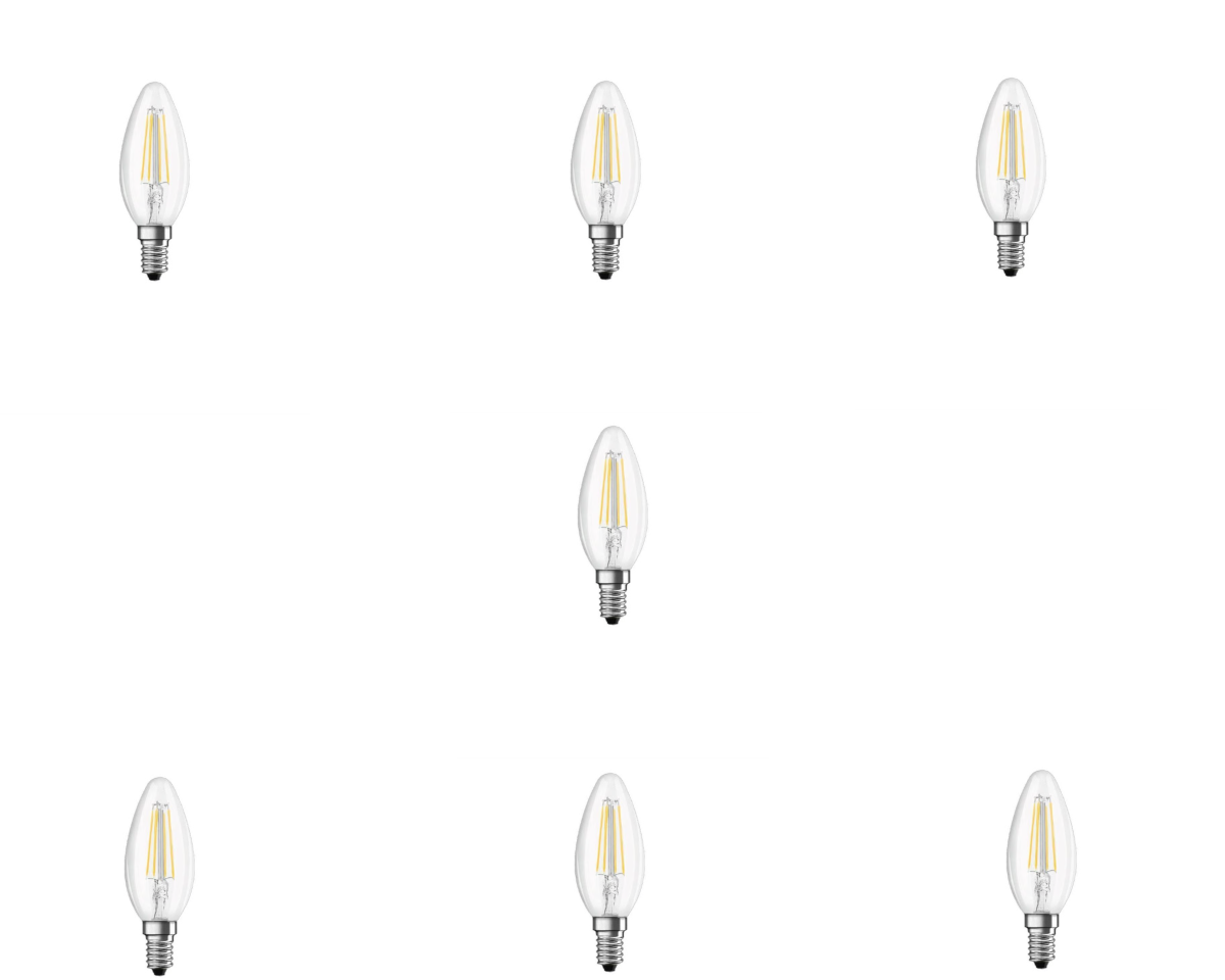 Ampuller  4 Watt E14 Şeffaf Mum Rustik Ampul - 7 Adet