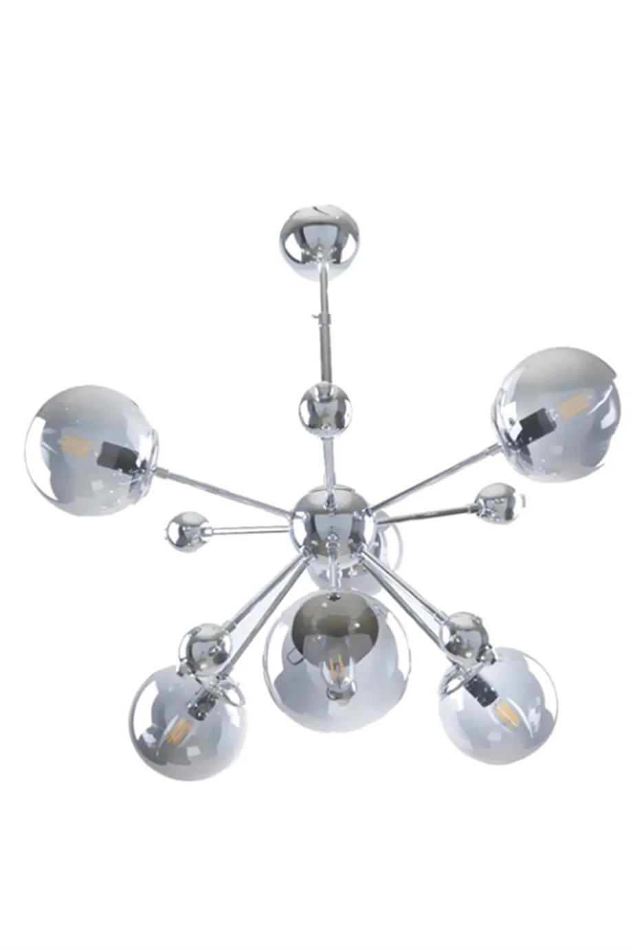 Avizeler  6 Lı  Krom Kollu Avize