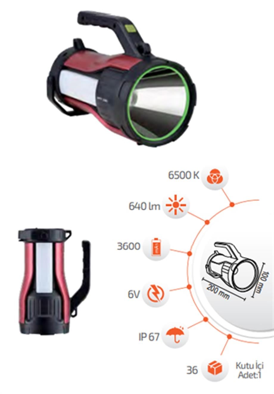 Solar Ürünler  60W Solar Fener Rose