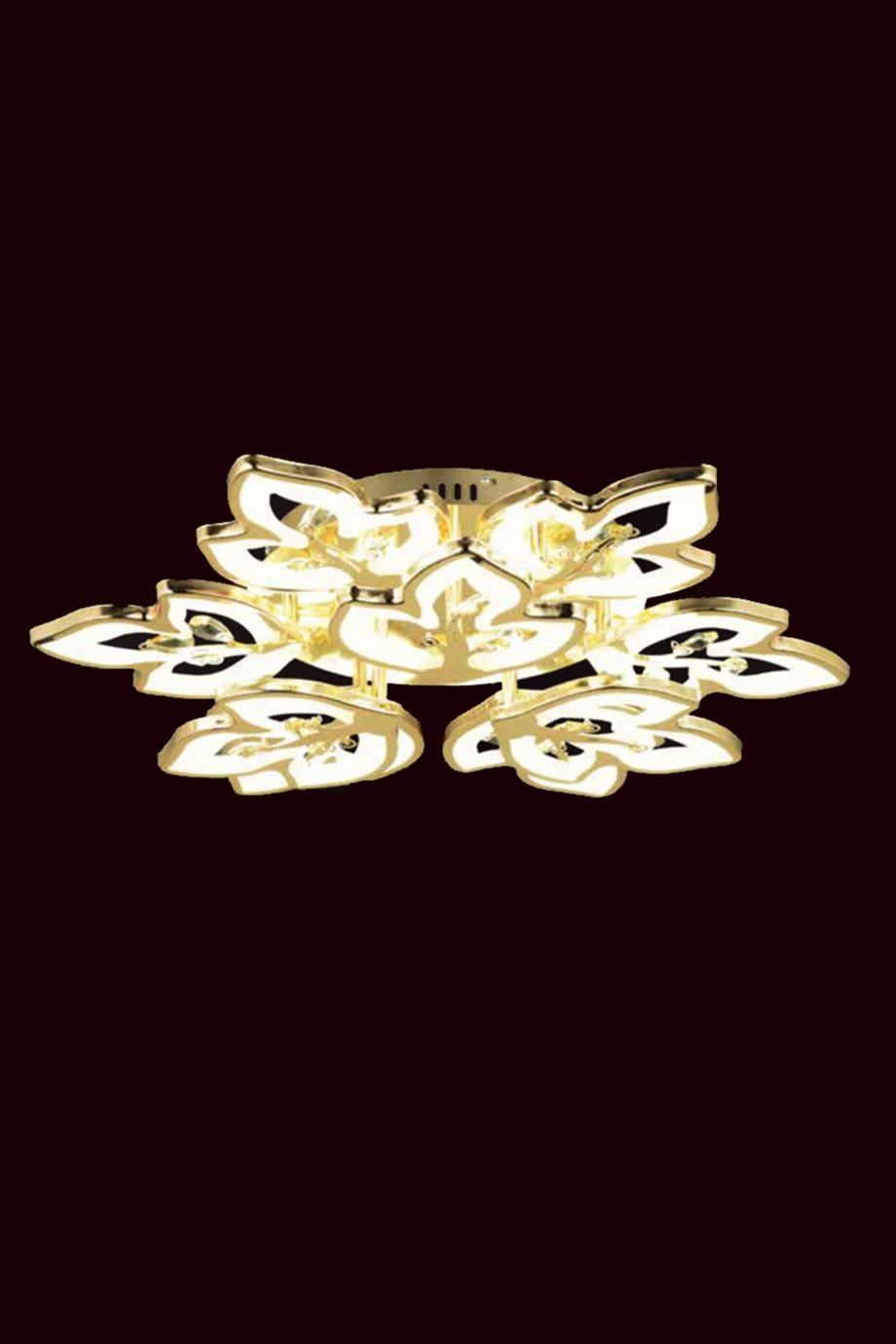 Avizeler  60Watt Kumandalı  Plafonyer Avize - Gold