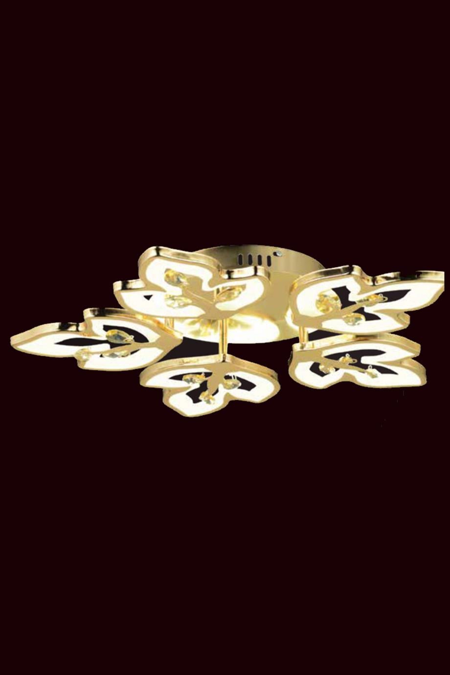 Avizeler  60Watt Kumandalı  Plafonyer Avize - Gold