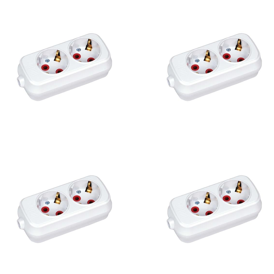 Grup Prizler  Deco 2'li Topraklı Grup Priz Klemensli-4lü
