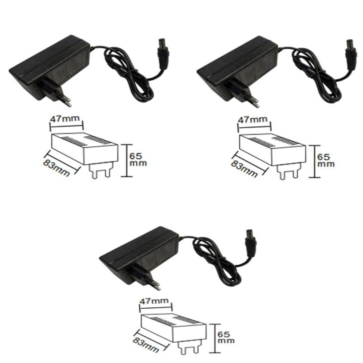 12V Slim Trafolar  Forlife 5A Fişli Trafo - 3 Adet