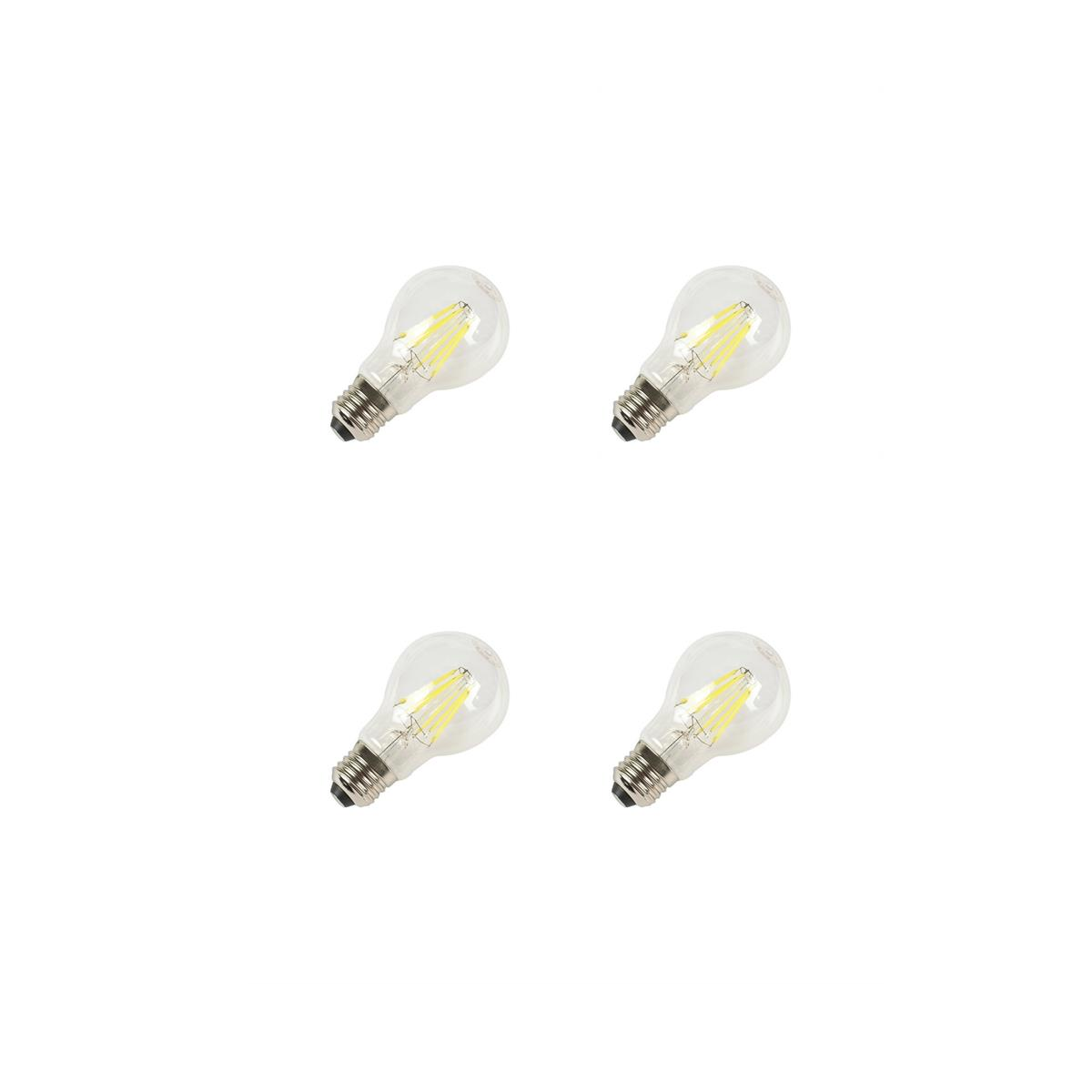 Ampuller  Heka Led Filament Rustik Ampul 6W Beyaz Işık - 4 Adet