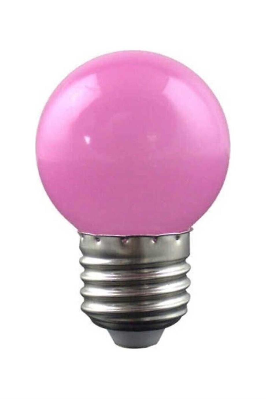 Ampuller 1 Watt Renkli Gece Lambası - Lambasan 1 Watt Pembe Renkli Gece Lambası